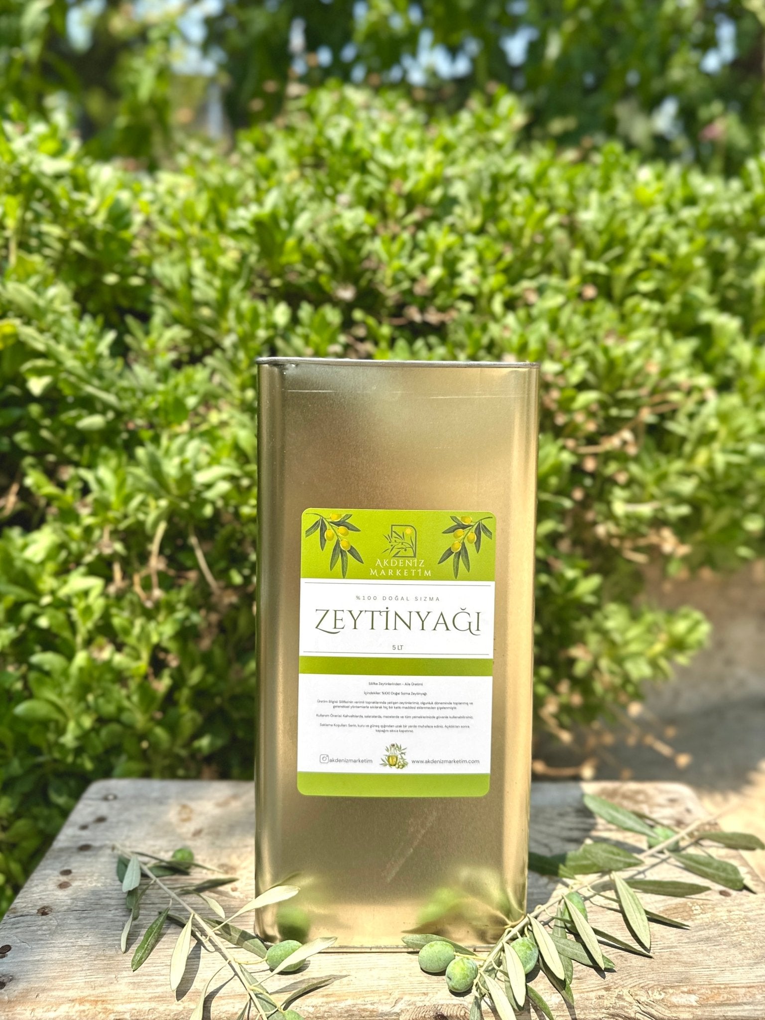 Doğal Silifke Zeytinyağı 5 Lt Teneke | Naturel Sızma | Akdeniz