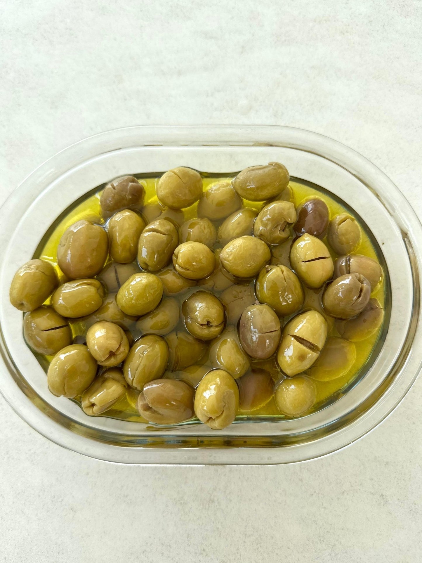 Elde Kırılmış Doğal Yeşil Zeytin (3kg / 5lt Kavanoz) - Akdeniz Marketim